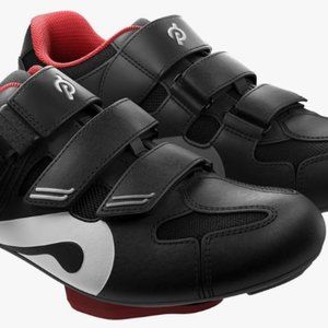NEW Peloton Womens Cycling Shoes Bike Sz 5 black/red